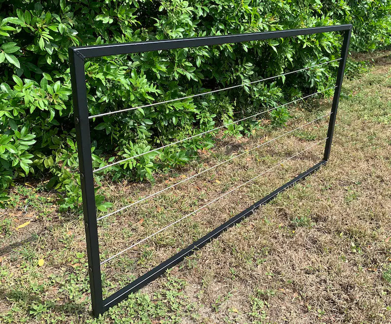 stainless steel plant trellis Modern, Metal Garden Trellis, Horizontal, 60”-72” high, Minimalist, St – PT Hudson Garden Trellises & More
